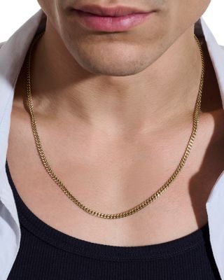 14K Yellow Gold Curb Chain Necklace, 22"