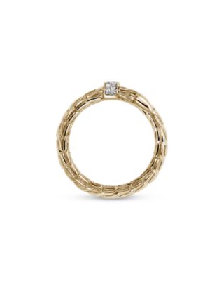 14K Yellow Gold Diamond Spear Ring