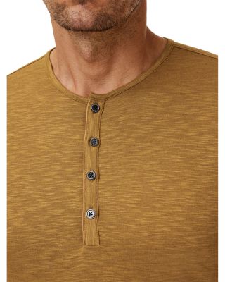 Biello Slim Fit Short Sleeve Henley Shirt  