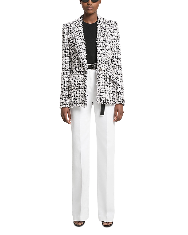 Michael Kors Eyelash Tweed Single-breasted Blazer In Multi