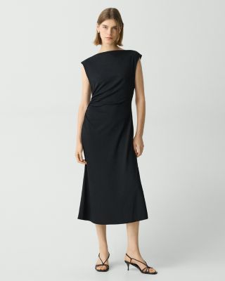 Boat Neck Midi Dress