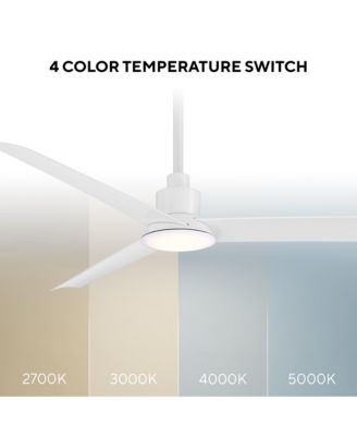 Smart Fans Flair 56in Selectable 2700-3000-4000-5000K LED Indoor or Outdoor Smart Home Ceiling Fan