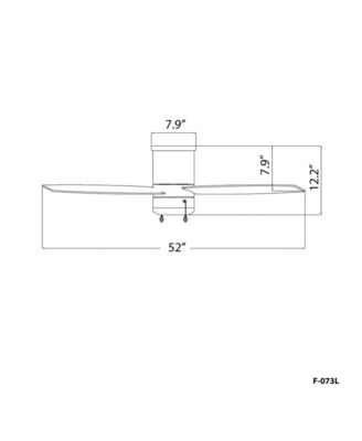 Limited Fans Atlantis 52in 3000K LED Indoor Pull Chain Ceiling Fan