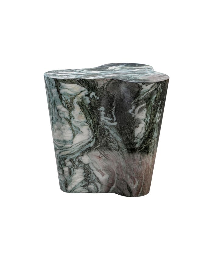 Slab Faux Marble Short Side Table