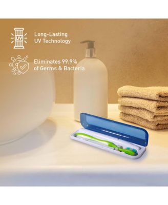 Family Dental Care Bundle: RET200 Oscillating Electric Rechargeable Toothbrush, Eco-Friendly Cedarwood Toothbrushes (6 Pack), Portable UV Toothbrush Sanitizer