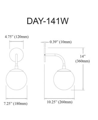 Dayana 1 Light Wall Sconce
