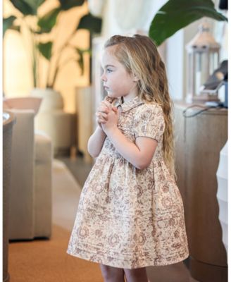 Girls' Pleated Garden Short Sleeve Dress - Little Kid