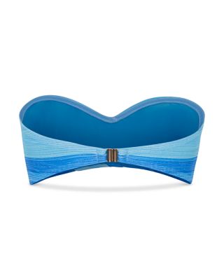 Sunset Stripe Twist Bandeau Bikini Top