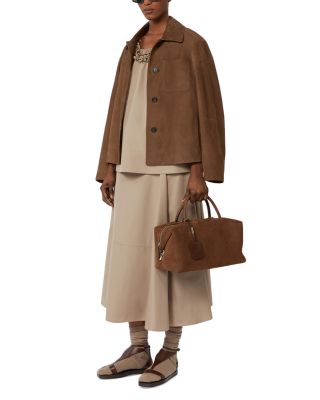 Button Front Leather Jacket 