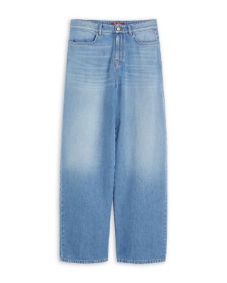 Mid Rise Oversized Jeans in Light Blue
