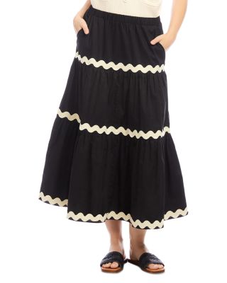 Karen Kane - Ric Rac Trim Tiered Midi Skirt