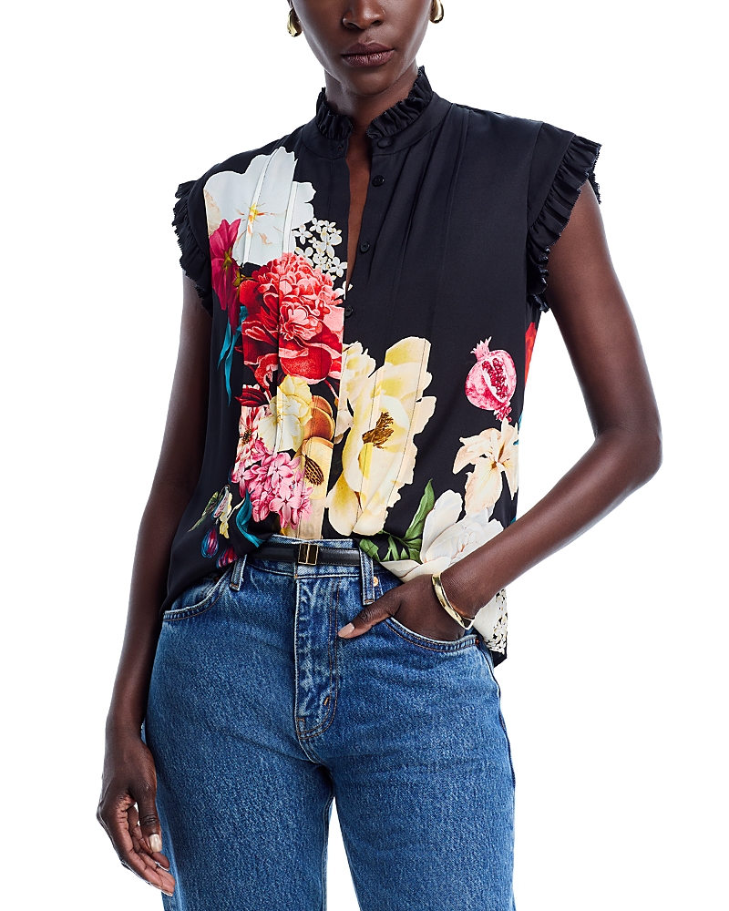 Elie Tahari The Chloe Regent Silk Stretch Blouse