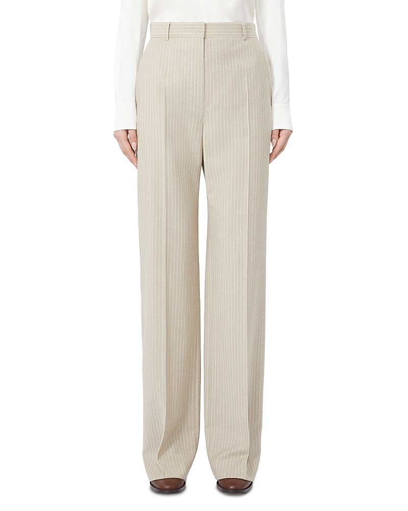 Max Mara Straight Leg Pants In Neutral