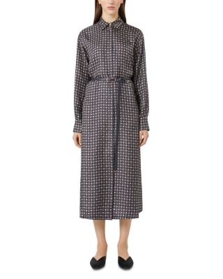 Max Mara Studio - Mister Navy Silk Shirt Dress