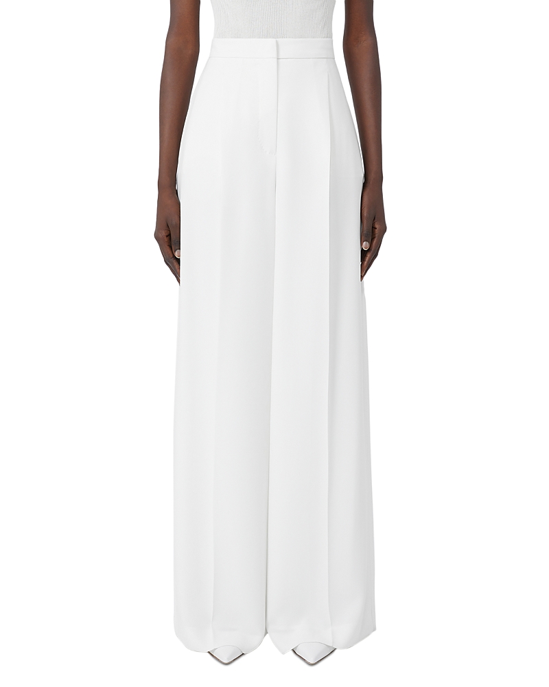 Max Mara Manetta Wide-leg Relaxed Pants In White