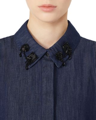 Elena Midnight Blue Cotton Dress