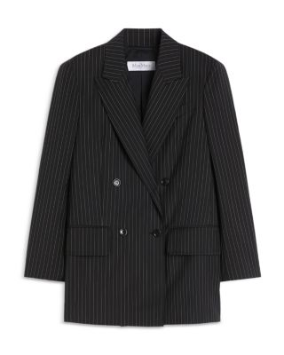 Wool Pinstriped Blazer