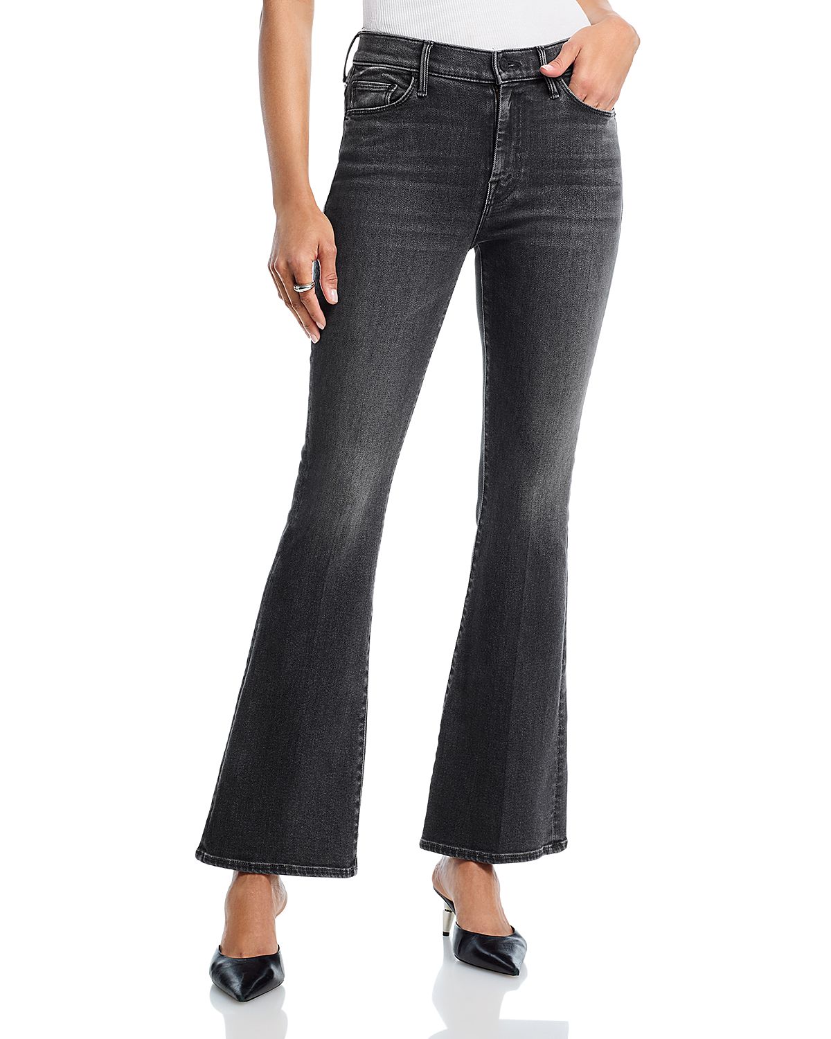 Mother The Weekender Mid Rise Flare Jeans