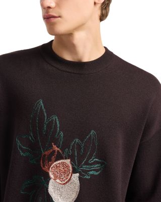 Regular Fit Embroidered Wool Sweater