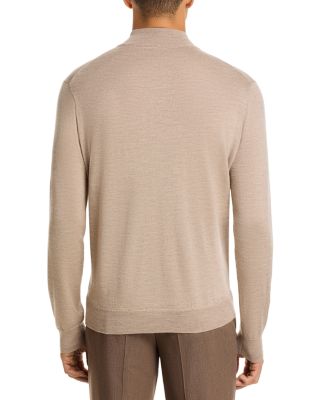 Autumn Crest Suede Trim Quarter Zip Sweater