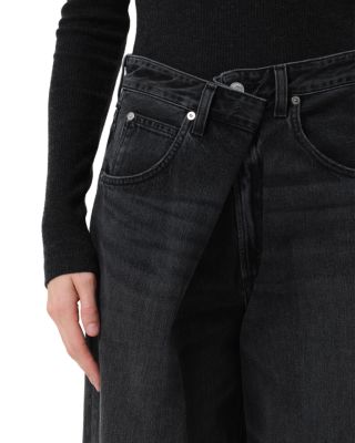 Vana Fold High Rise Wide Leg Jeans in Arcane