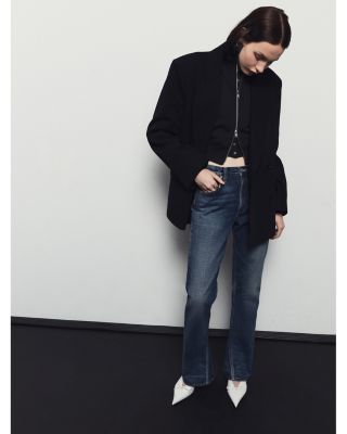 Mid Rise Kick Boot Jeans in Stencil