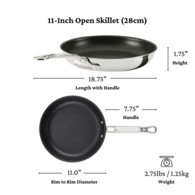 ProBond Luxe 2 Piece Professional Clad Stainless Steel Skillet Set with TITUM Nonstick