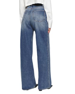 Cary High Rise Slouchy Jeans in Chesapeake Studded