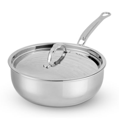 ProBond Luxe 3.5 Quart Professional Clad Stainless Steel Essential Pan with Lid