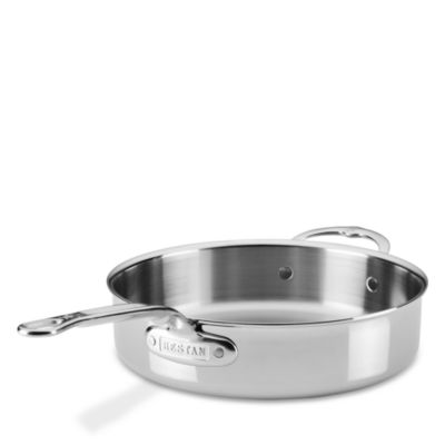 ProBond Luxe 3.5 Quart Professional Clad Stainless Steel Saute Pan with Lid