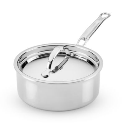 ProBond Luxe 2 Quart Professional Clad Stainless Steel Saucepan with Lid