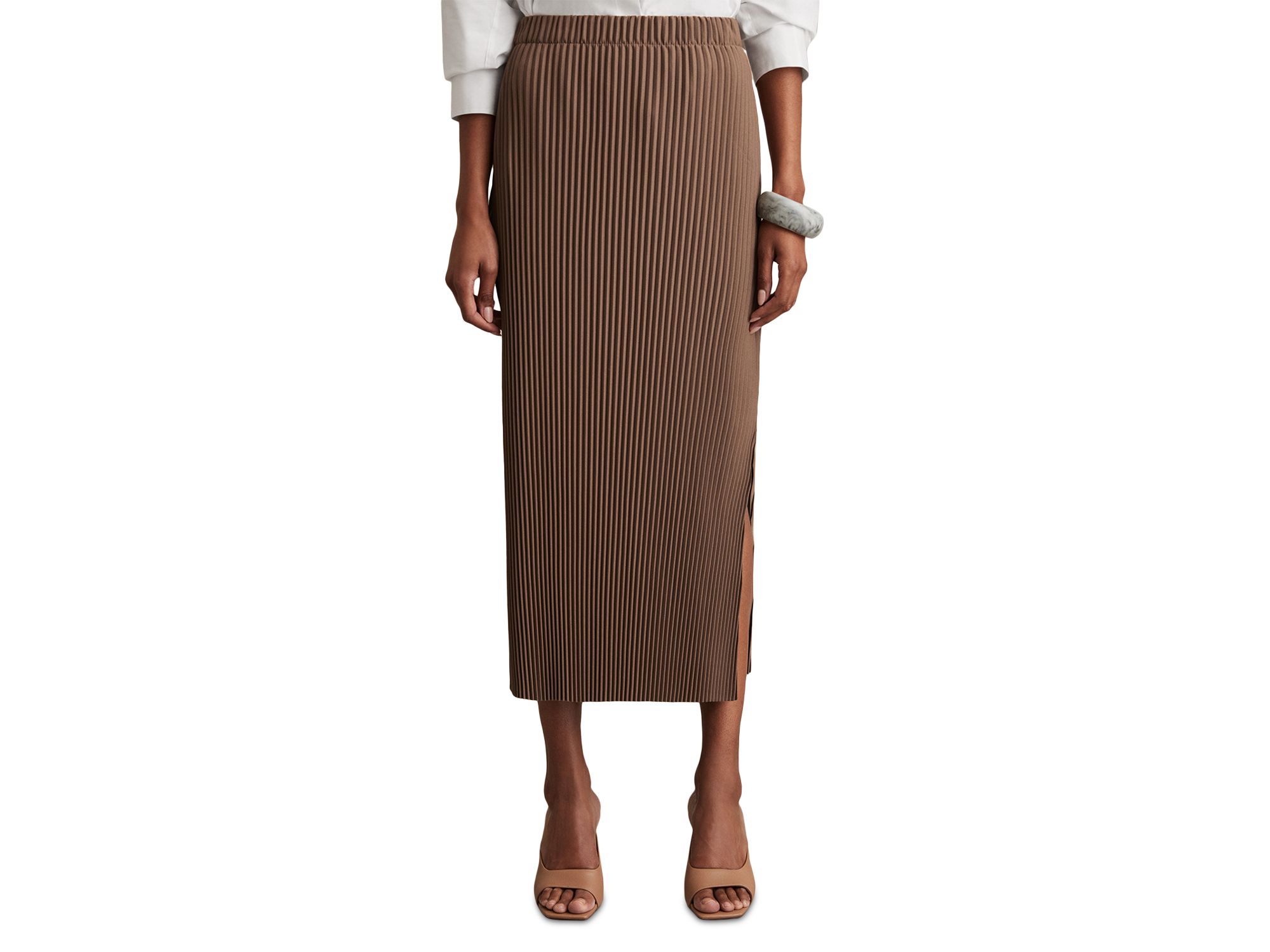 Pippa Jersey Pleated Column Skirt - Image 1