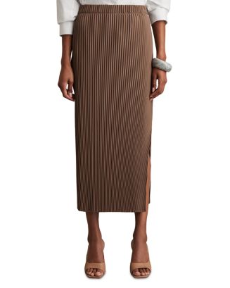 【海外限定】REISSスカート☆Pippa Pleated Jersey Midi Skirt, Reiss Pippa Pleated Jersey Midi Skirt, Chocolate