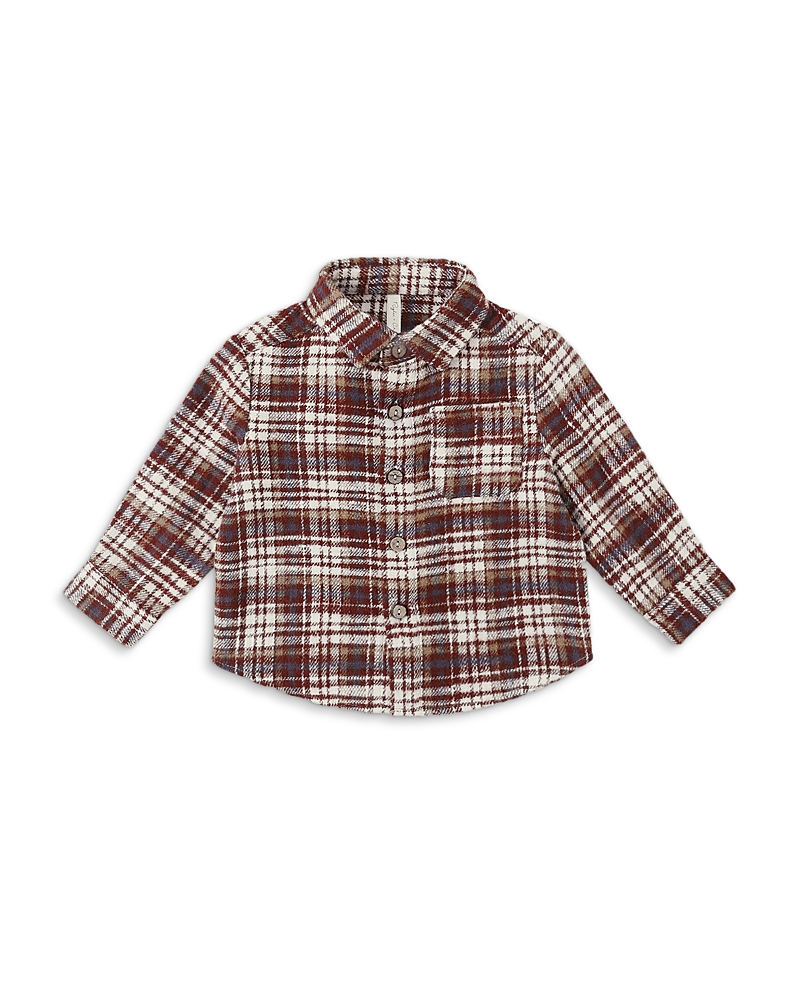 Rylee + Cru Boys' Plaid Button Down Shirt - Little Kid In Brown