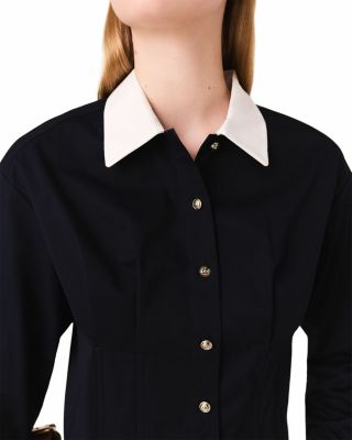 Cropped Poplin Shirt
