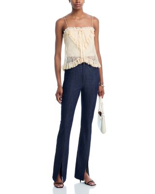 Alessia Lace Ruffled Top