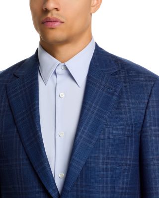 Flynn Textured Tonal Plaid Wool Regular Fit Sportcoat