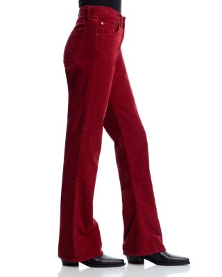 Mid Rise Kick Boot Corduroy Jeans in Brick