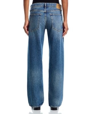 Saige Low Rise Relaxed Straight Jeans in Echo