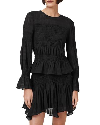 ALLSAINTS - Pamela Shirred Peplum Top