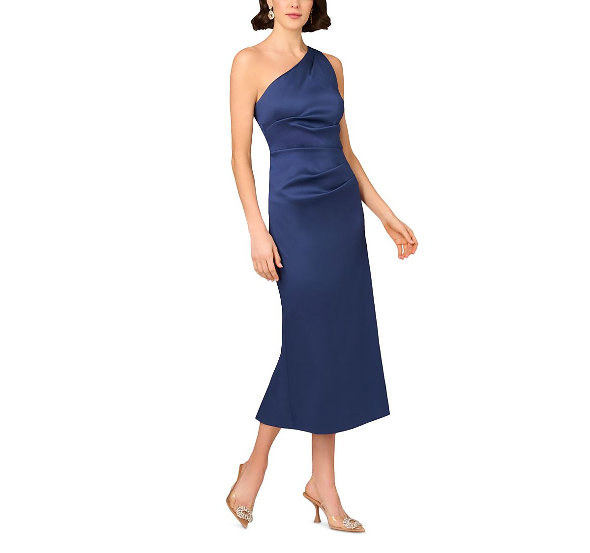 Aidan Mattox Stretch Mikado Midi Dress