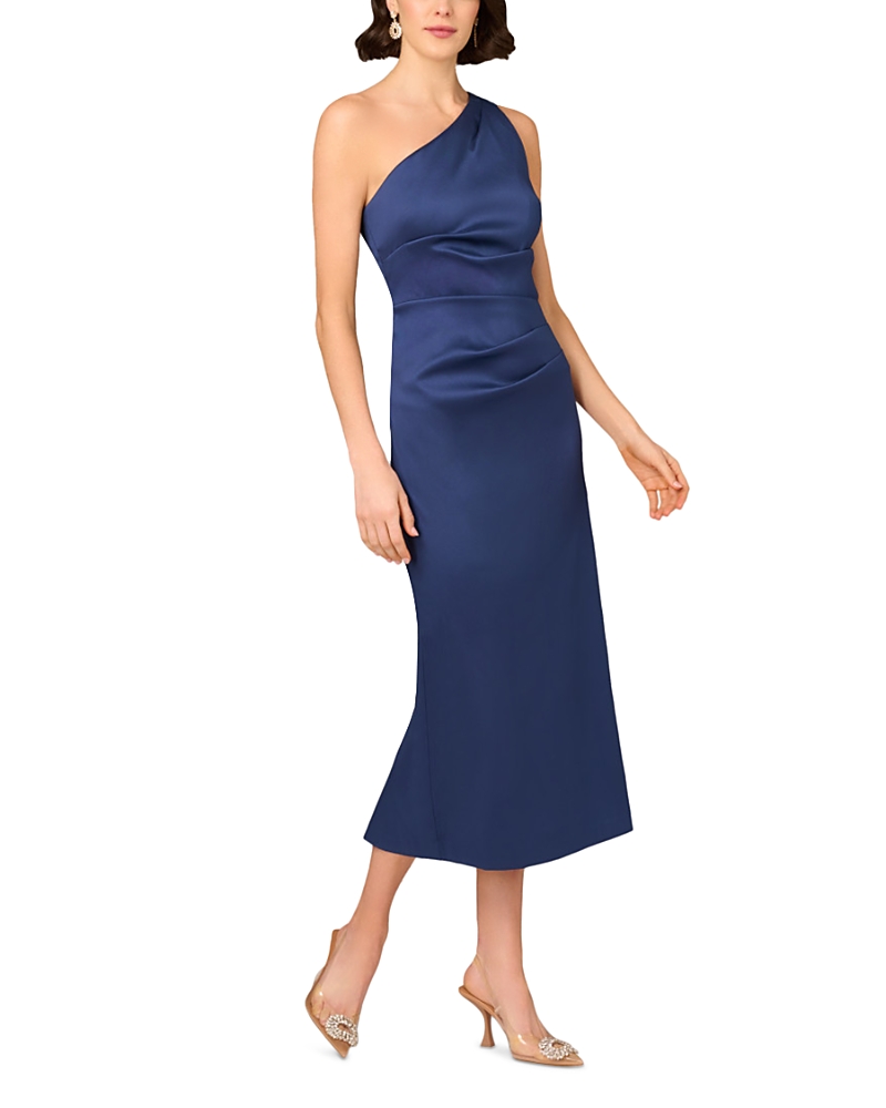 Aidan Mattox Stretch Mikado Midi Dress