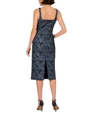 Stretch Jacquard Midi Dress