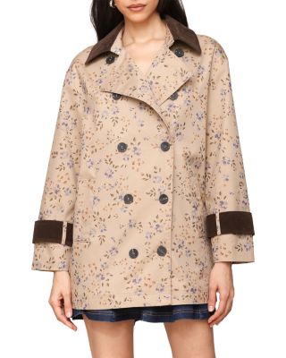 Mixed Media Oversized Trench Coat