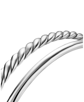 DY Mercer Two Row Cuff Bracelet in Sterling Silver, 8mm