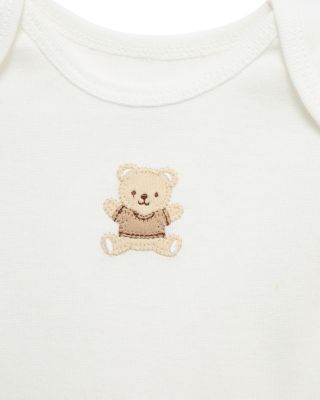 Unisex Gentle Bear Bodysuit, Pack of 3 - Baby