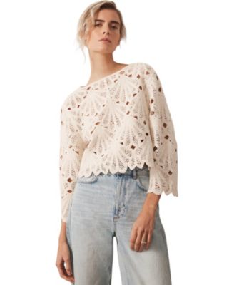  Women's Crochet Knited Top