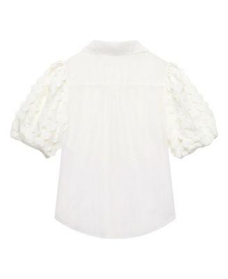  Women's Applique Organza Shirt