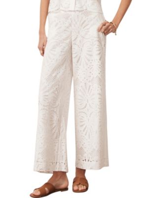  Women's Broderie Wide Trouser