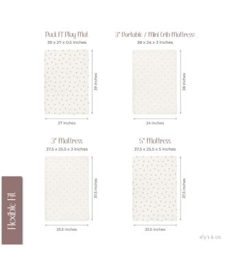 Waterproof Pack N Play | Mini Portable Crib Sheet Set - Age 0-9 Months